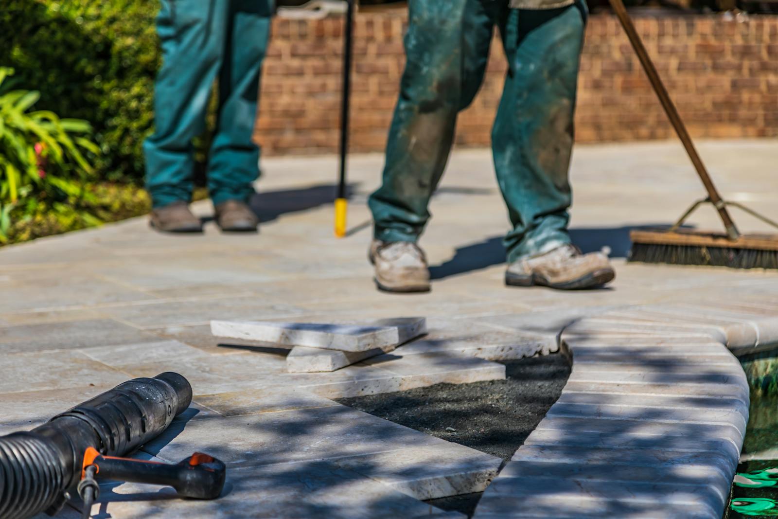 Close Up Shot of Tiled Ground