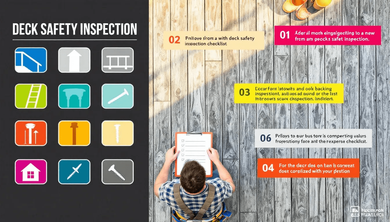 A deck safety inspection checklist being reviewed.